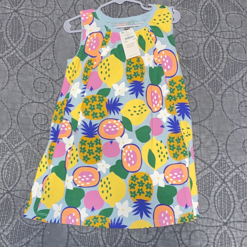 Tea Collection Bright Fruit Pattern Dress
